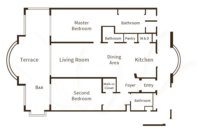 2 Bedroom Floor Plan