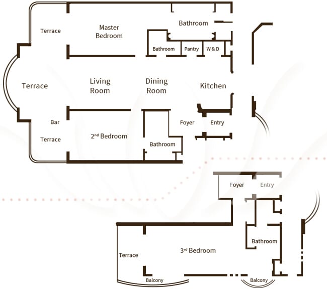 3 Bedroom Lock Off Floor Plan
